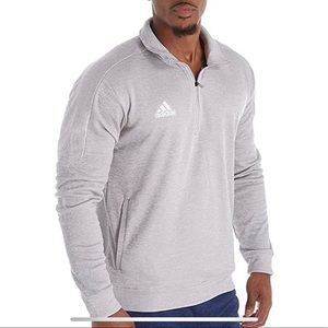 NWT Men's XXL Adidas Climawarm Fleece 1/4 Zip Grey